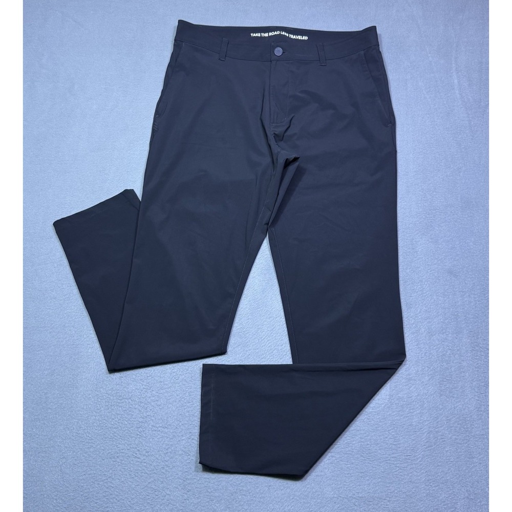 Rhone Pants Mens 32x30 Black Performance Chino Tapered Italian Fabric Modern